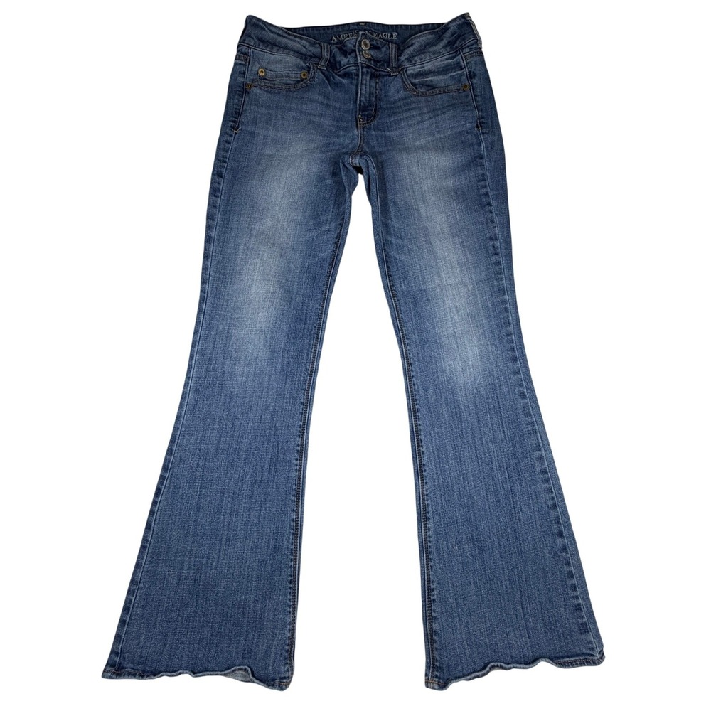 American Eagle Artist Stretch Flare Jeans Womens 10 Regular Medium Wash 31 X 30